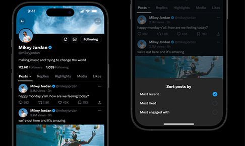 X adds new features that sorts posts by engagement 