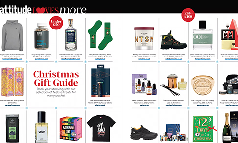 Christmas Gift Guide - Attitude magazine (333k Instagram followers)