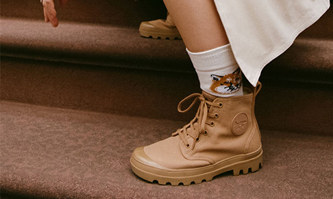 Footwear brand Palladium collaborates with Café Kitsuné