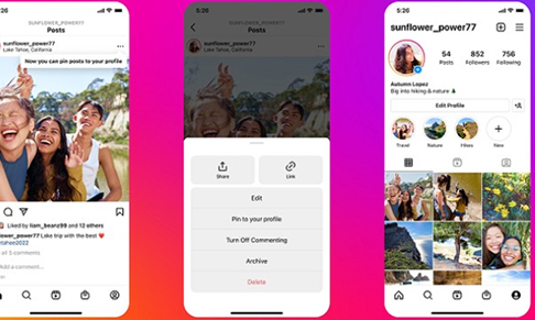 Instagram adds new Pin Posts option