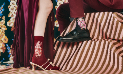 British interior brand Sanderson collaborates with artisan sock brand 