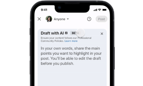 LinkedIn tests generative AI posts